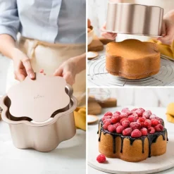 Molde antiadherente flor Angel Food Cake Gold Line 19 x 8,5 cm - Decora