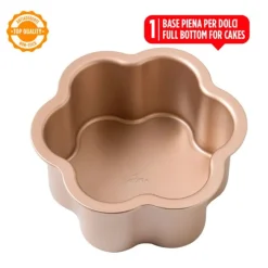 Molde antiadherente flor Angel Food Cake Gold Line 19 x 8,5 cm - Decora