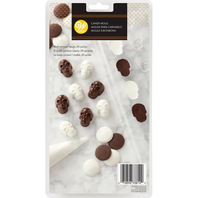 Molde 24 calaveras para candy melts - Wilton
