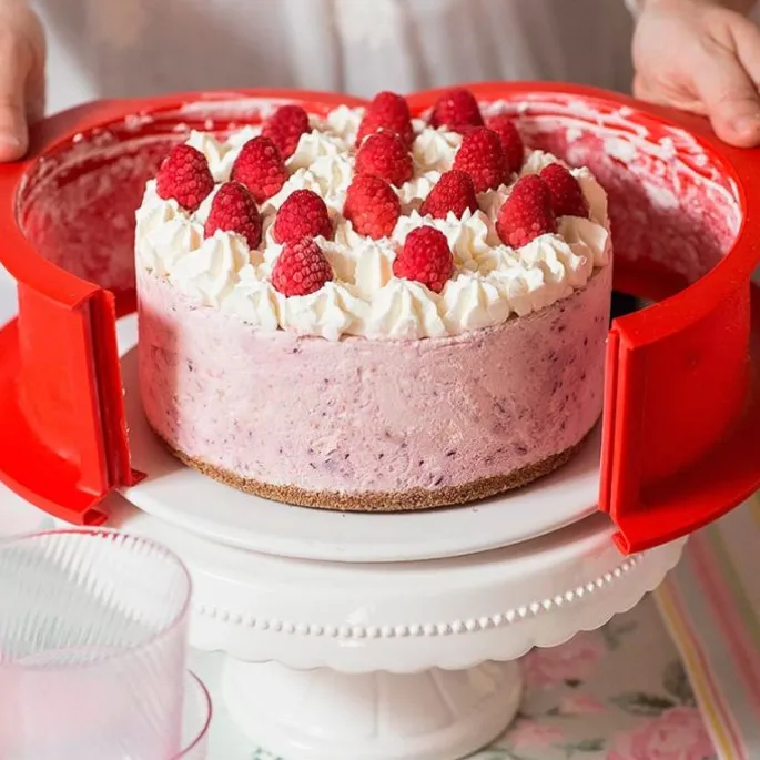 Molde Charlotte redondo desmontable con plato de cerámica 18 cm - Lékué