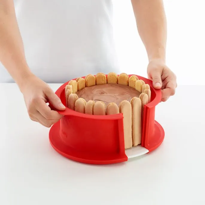 Molde Charlotte redondo desmontable con plato de cerámica 18 cm - Lékué