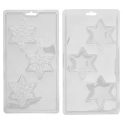 Molde 3 copos de nieve de chocolate para candy melts - Wilton