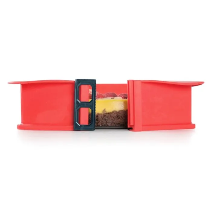 Molde cuadrado desmontable con pinza y plato de cristal 22 cm - Ibili