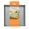 Molde cuadrado rizado para quiche con base extraíble 21 cm - Decora