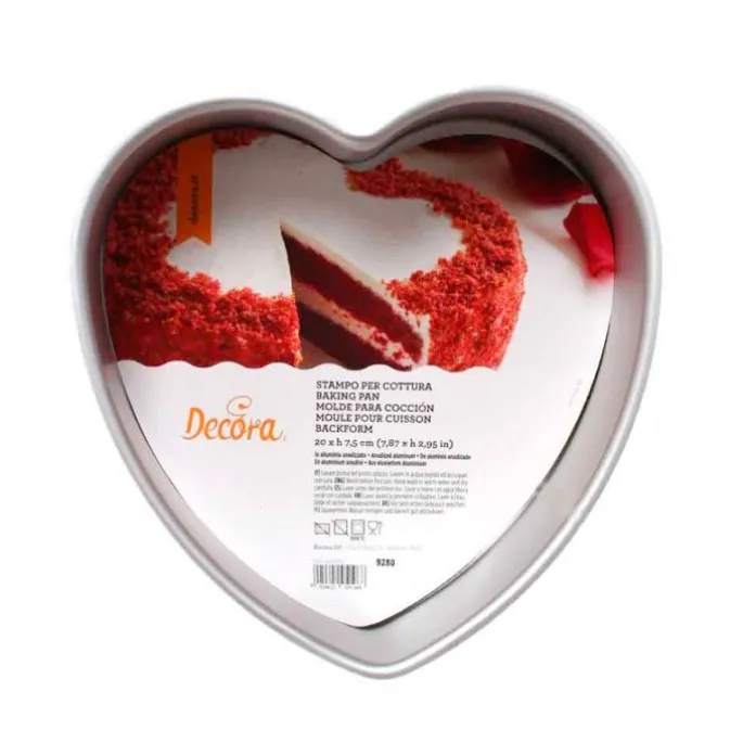 Molde de aluminio anodizado Corazón 20 cm - Decora