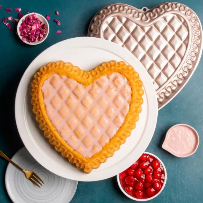 Molde de aluminio corazón acolchado - Nordic Ware