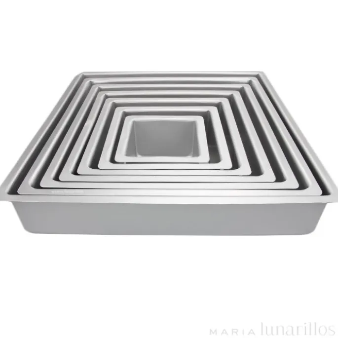 Molde de aluminio profesional cuadrado 15 x 7,5 cm - Decora