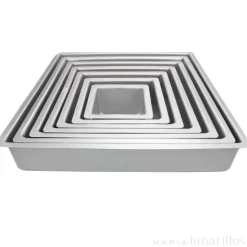 Molde de aluminio profesional cuadrado 25 x 7,5 cm - Decora
