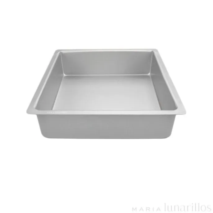 Molde de aluminio profesional cuadrado 25 x 7,5 cm - Decora