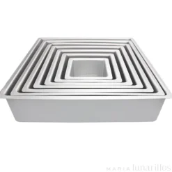 Molde de aluminio profesional cuadrado 10 x 10 cm - Decora