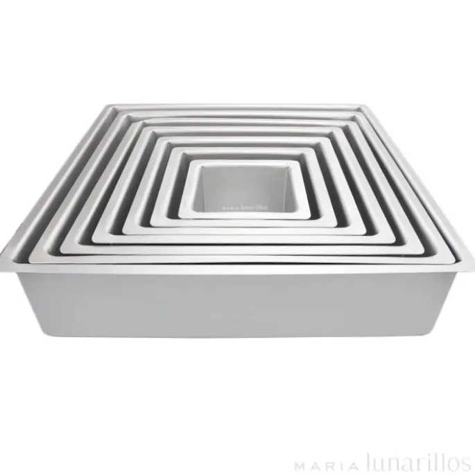 Molde de aluminio profesional cuadrado 35 x 10 cm - Decora