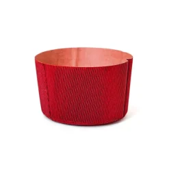 Molde de papel grueso rojo para panettone 13,5 x 9,5 cm (500 g)