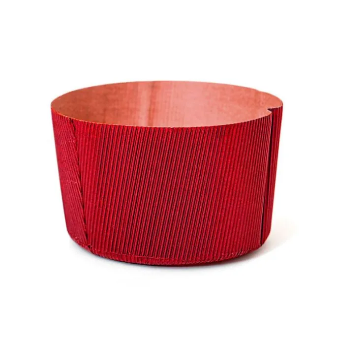 Molde de papel grueso rojo para panettone 15 x 11 cm (750 kg)