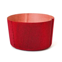 Molde de papel grueso rojo para panettone 17 x 11 cm (1 kg)