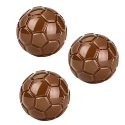 Molde de policarbonato 3 balones de fútbol de chocolate - Martellato