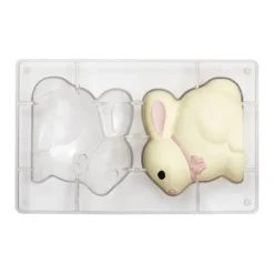 Molde de policarbonato para conejo de chocolate - Decora