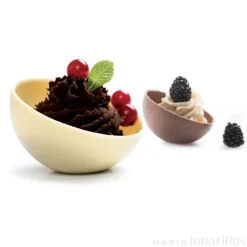 Molde de policarbonato para 2 semiesferas con base de chocolate - Decora