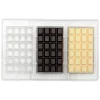 Molde de policarbonato para 3 tabletas de chocolate - Decora