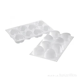 Molde de silicona Amorini 8 cavidades con cortador - Silikomart Professional