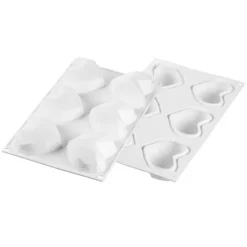 Molde de silicona Amorini Origami 110 6 cavidades con cortador - Silikomart Professional