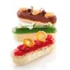Molde de silicona Éclair 6 cavidades con cortador - Silikomart Professional