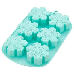 Molde de silicona 6 copos de nieve de Navidad - Wilton