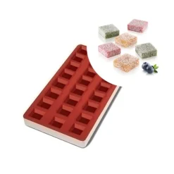 Molde de silicona 24 cuadrados 3 x 1,3 cm - Silikomart Professional