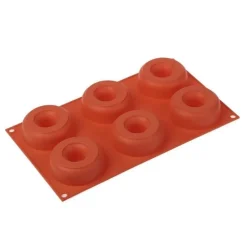 Molde de silicona donuts 6 cavidades - Silikomart