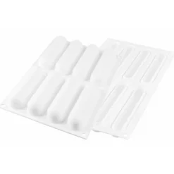 Molde de silicona Fingers con 8 cavidades, bandejas y cortador - Silikomart Professional