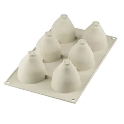 Molde de silicona fresas Fragole e Panna 6 cavidades - Silikomart