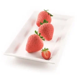 Molde de silicona fresas Fragole e Panna 6 cavidades - Silikomart