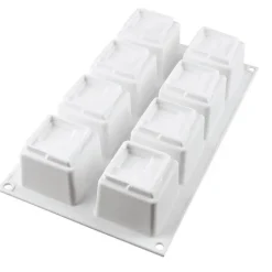 Molde de silicona Kuadro 8 cavidades - Silikomart Professional