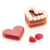 Molde de silicona Level hearts 8 cavidades con cortador - Silikomart Professional