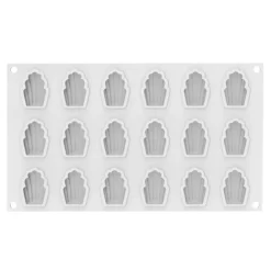 Molde de silicona Madeleine Xs13 con 18 cavidades - Silikomart Professional