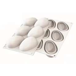 Molde de silicona Mango con 6 cavidades y cortador - Silikomart Professional
