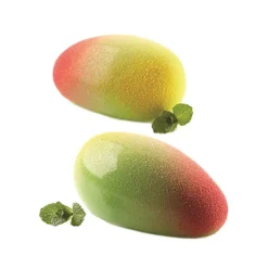 Molde de silicona Mango con 6 cavidades y cortador - Silikomart Professional
