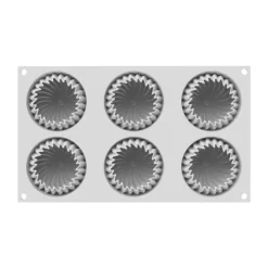 Molde de silicona Mini Wave con 6 cavidades - Silikomart Professional