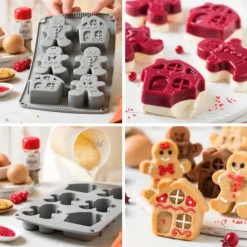 Molde de silicona muñecos de jengibre Navidad - Decora