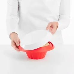 Molde de silicona para flan con plato desmontable de cerámica 18 cm - Lékué