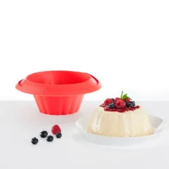 Molde de silicona para flan con plato desmontable de cerámica 18 cm - Lékué