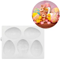 Molde de silicona para fondant Huevos de Pascua - Katy Sue Designs