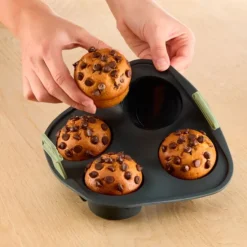 Molde de silicona para freidora de aire 4 muffins - Lékué