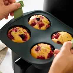 Molde de silicona para freidora de aire 4 muffins - Lékué