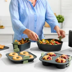Molde de silicona para freidora de aire 4 muffins - Lékué