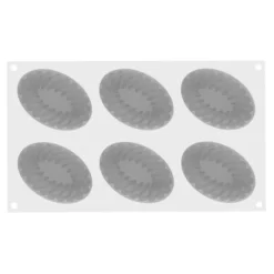 Molde de silicona Pleincoeur Oval 6 cavidades - Silikomart Professional