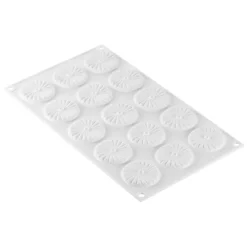 Molde de silicona Plissé 7 con 15 cavidades - Silikomart Professional
