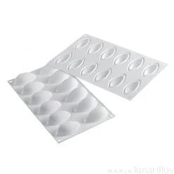 Molde de silicona Quenelle 12 cavidades - Silikomart Professional