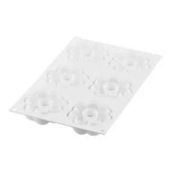Molde de silicona Truffle Crown 90 con 6 cavidades, cortador y bases - Silikomart Professional