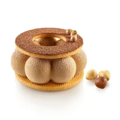 Molde de silicona Truffle Crown 90 con 6 cavidades, cortador y bases - Silikomart Professional