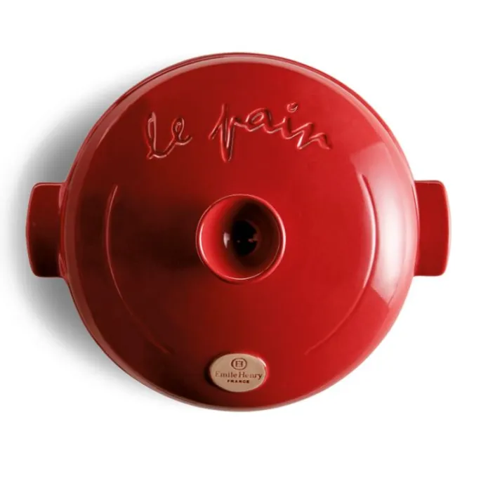 Molde horno para pan con base y tapa rojo 25 x 17 cm - Cerámica - Emile Henry